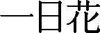 Kanji for Ichi Nichi Hana